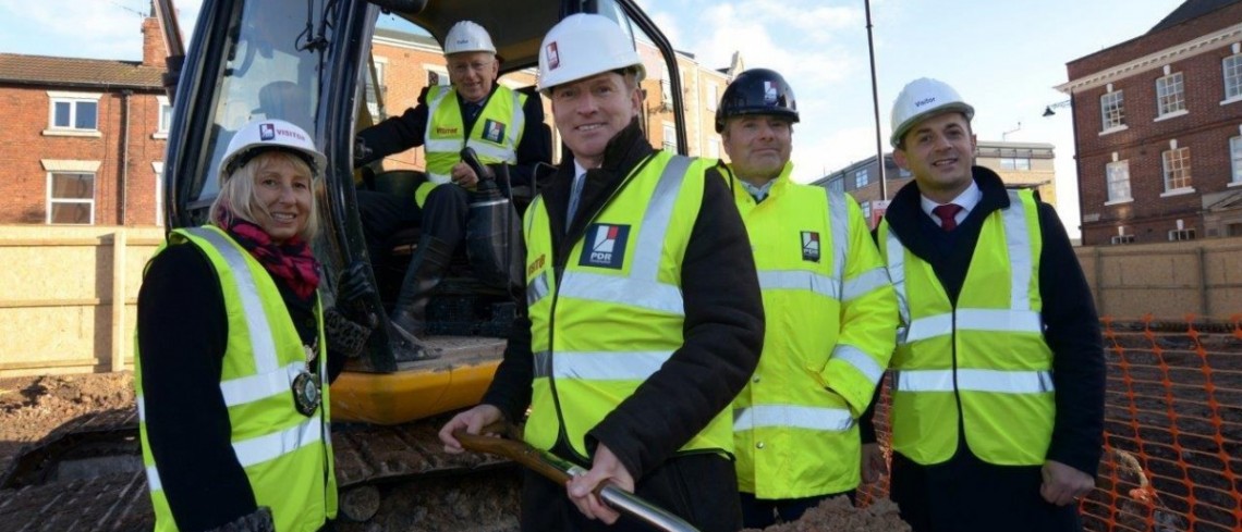 Work gets underway on Gainsborough town centre development 