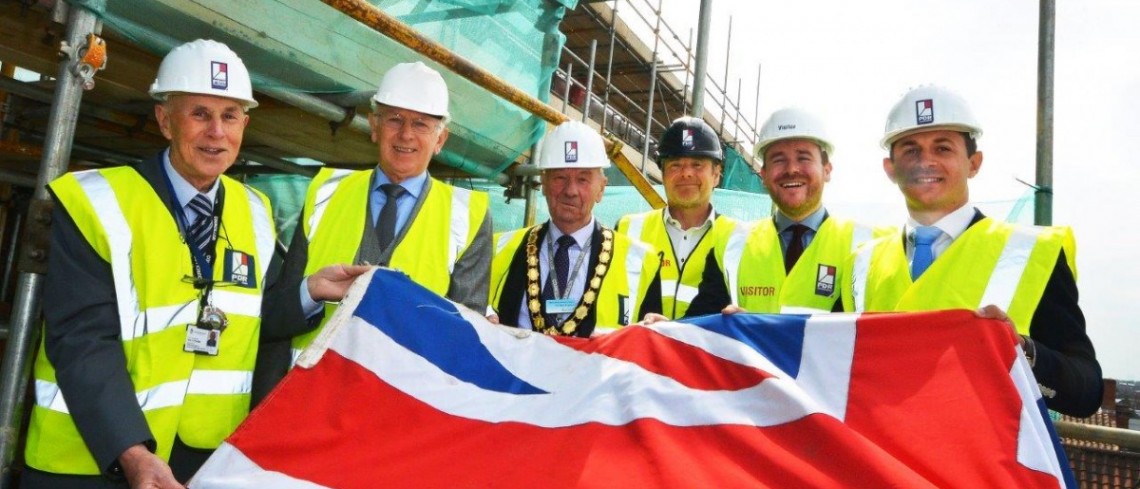 Topping out ceremony marks milestone in town centre project 