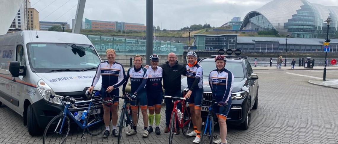 Charity cyclists embark on the final leg of their epic 14-year challenge 